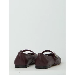 Efflorescence strap ballerina flats
