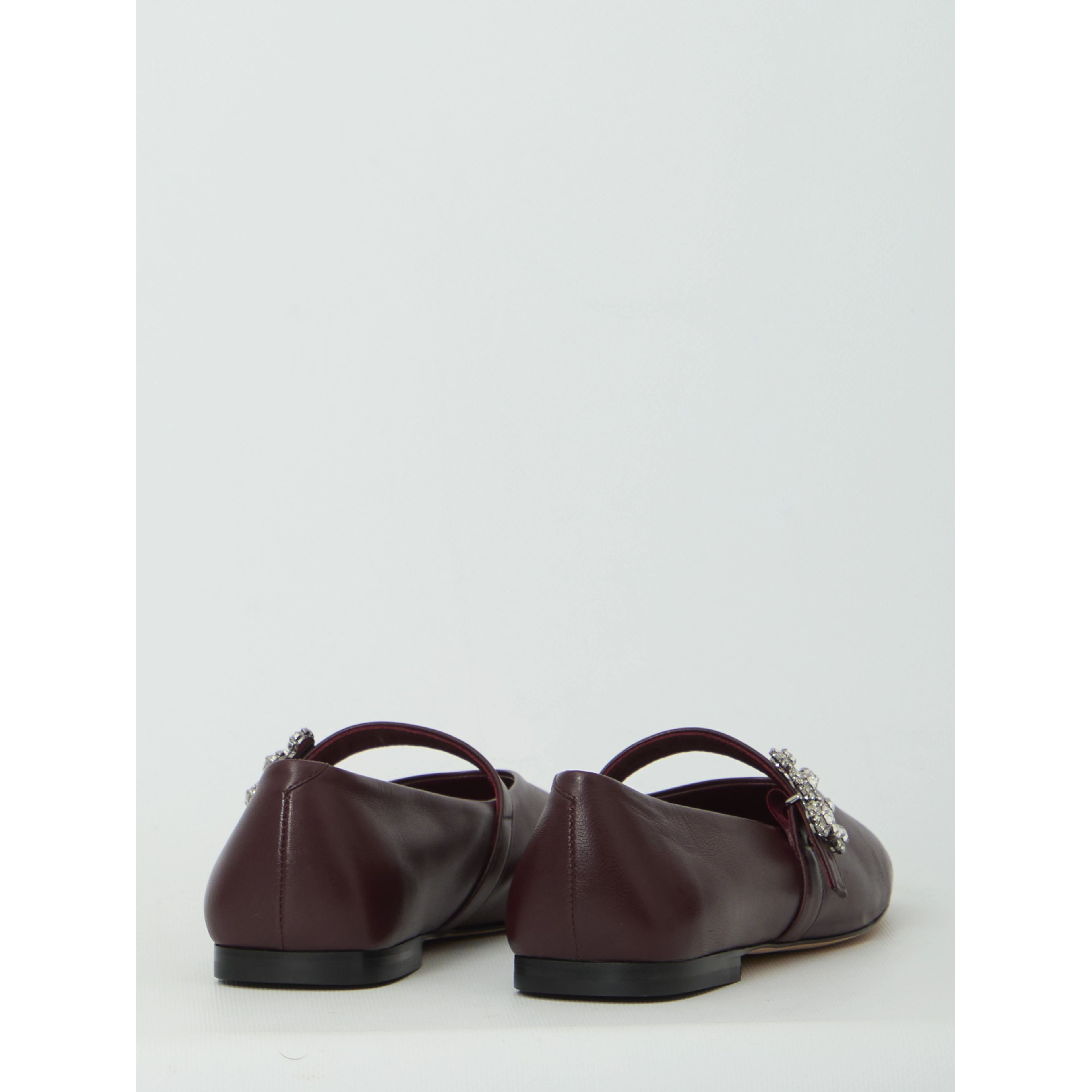 Efflorescence strap ballerina flats