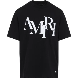 Amiri Cotton Staggered Logo T-Shirt