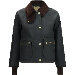 Bicolor Cotton Shell Jacket
