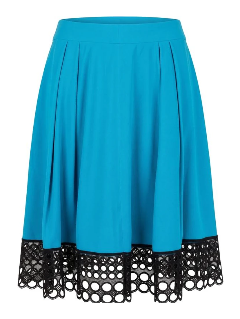Blue Acetate Women Skirt