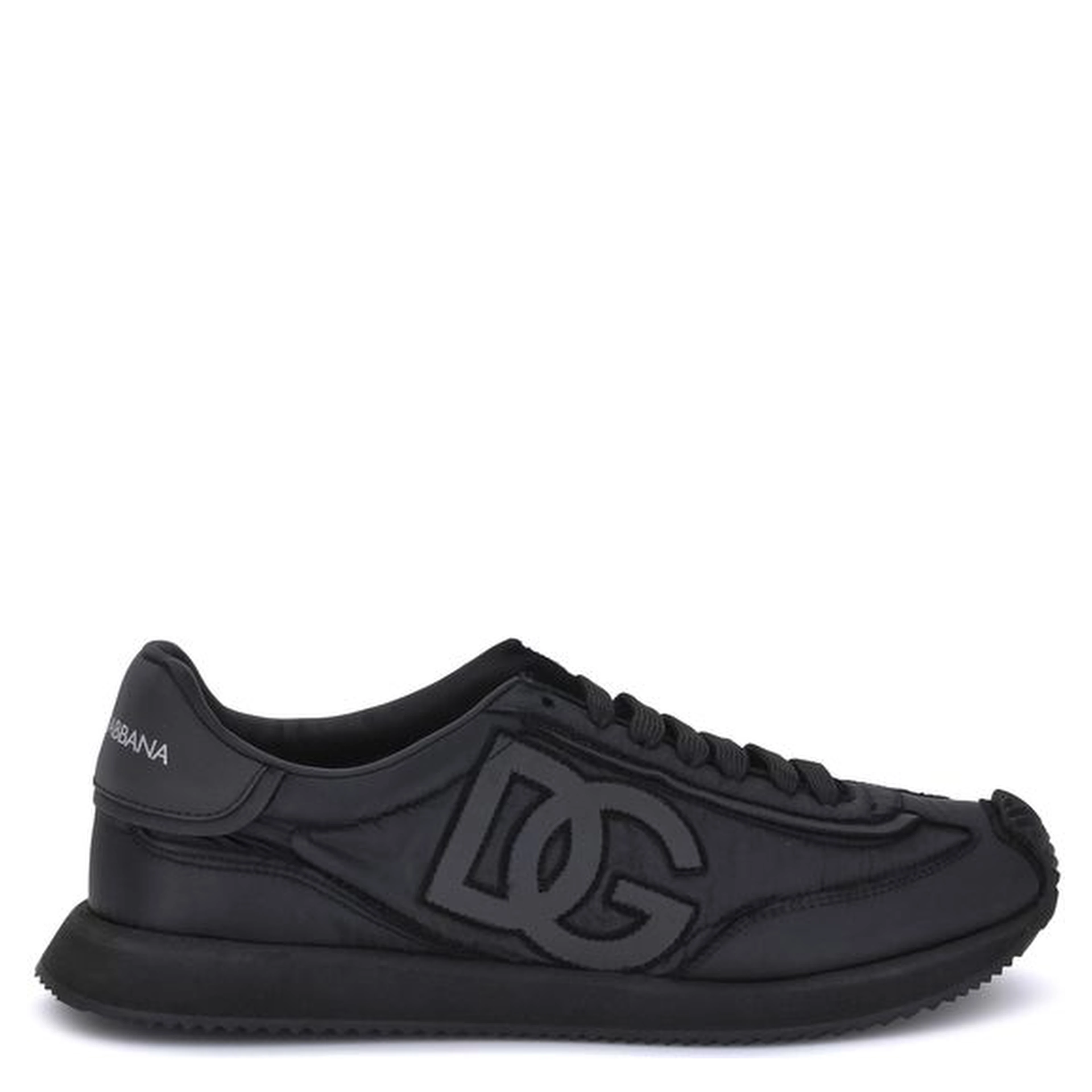 Black Fabric Athletic Sneakers