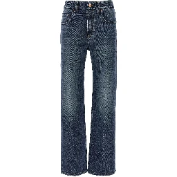 Blue Cotton Relaxed Fit Jeans