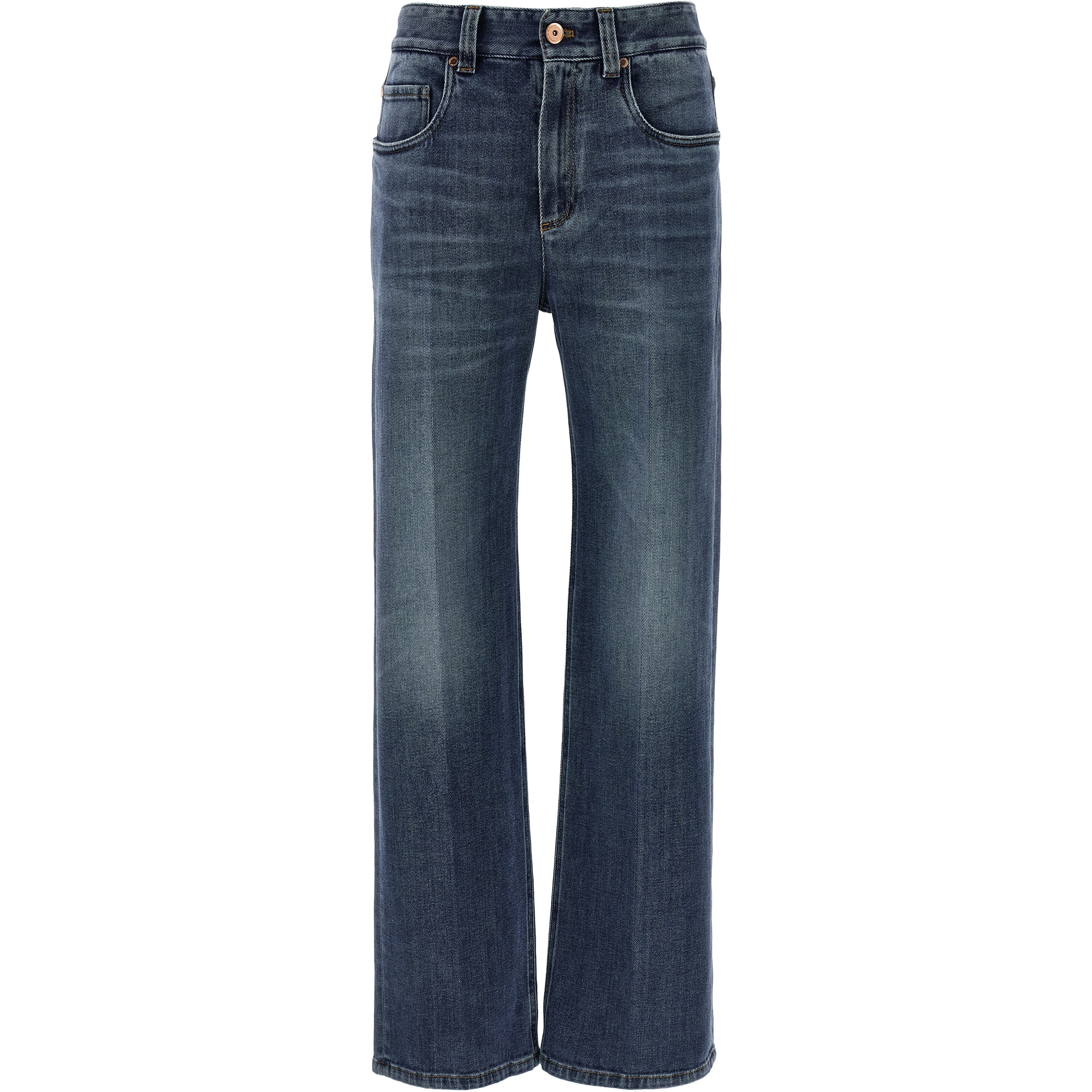 Blue Cotton Relaxed Fit Jeans