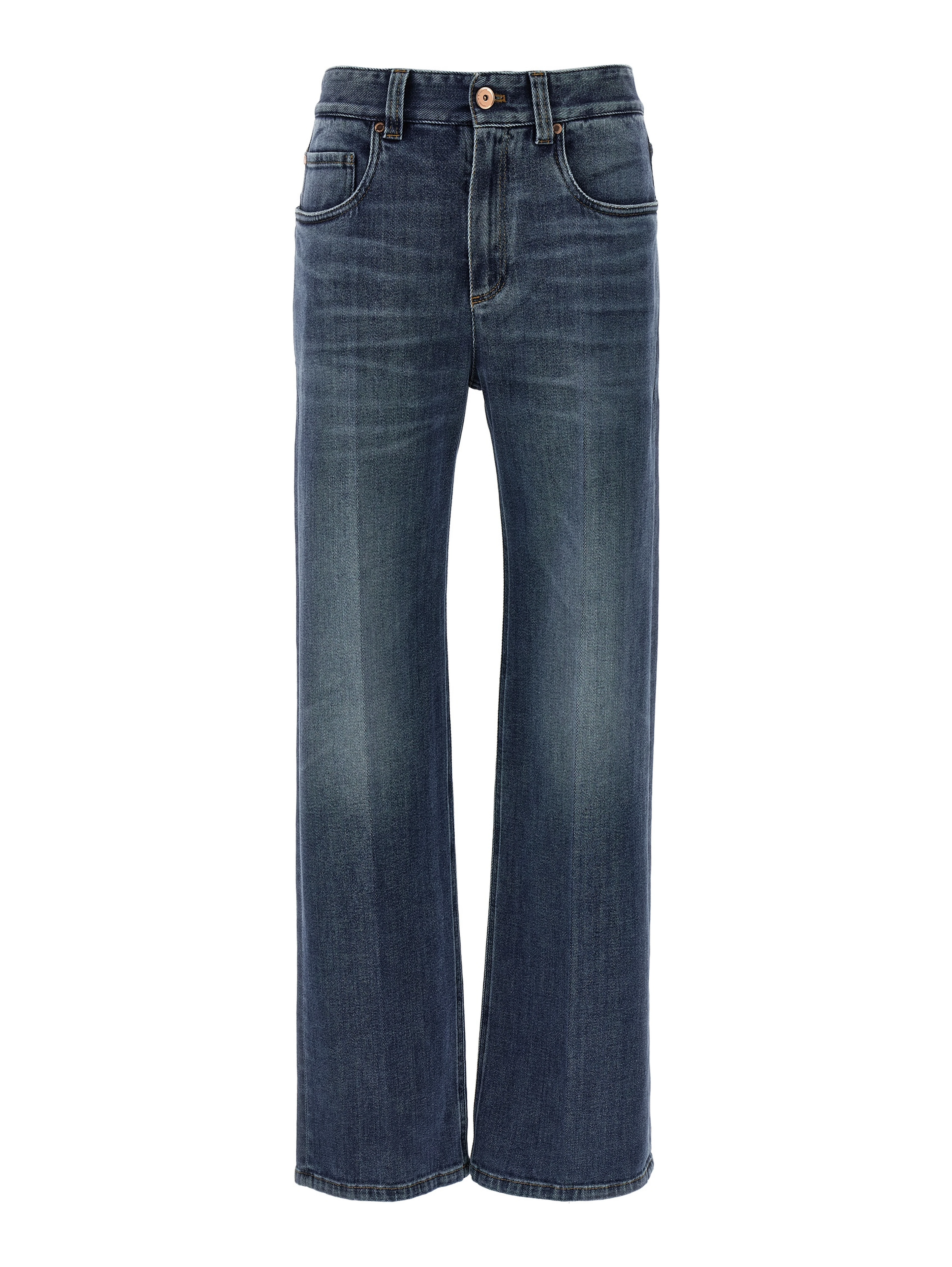 Blue Cotton Relaxed Fit Jeans