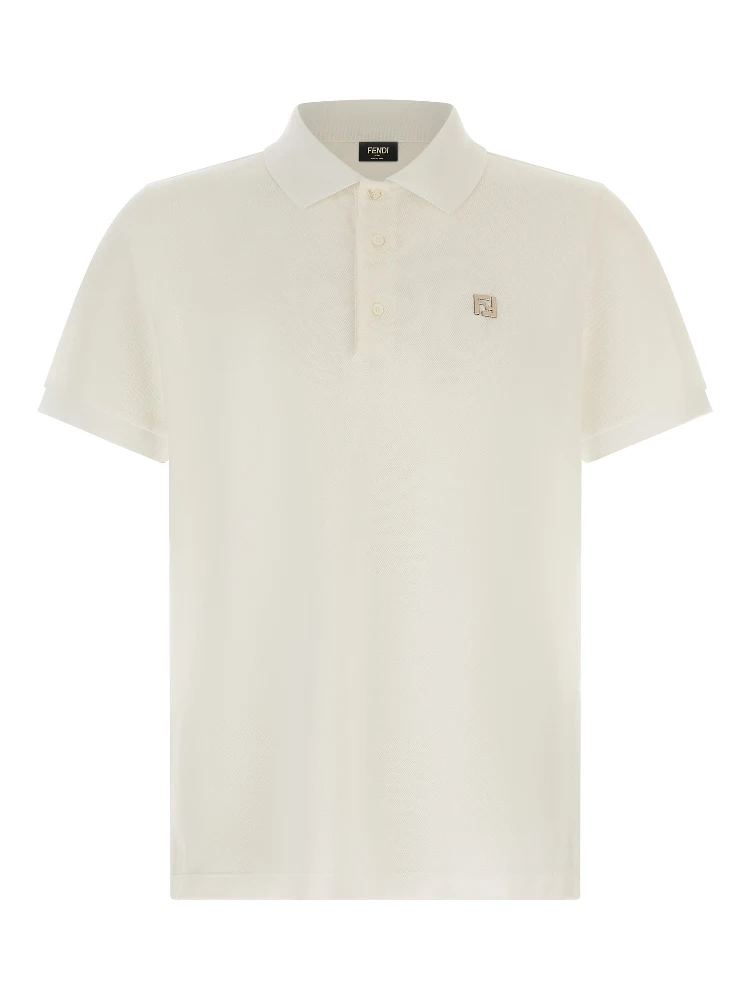 White Cotton Polo Shirt