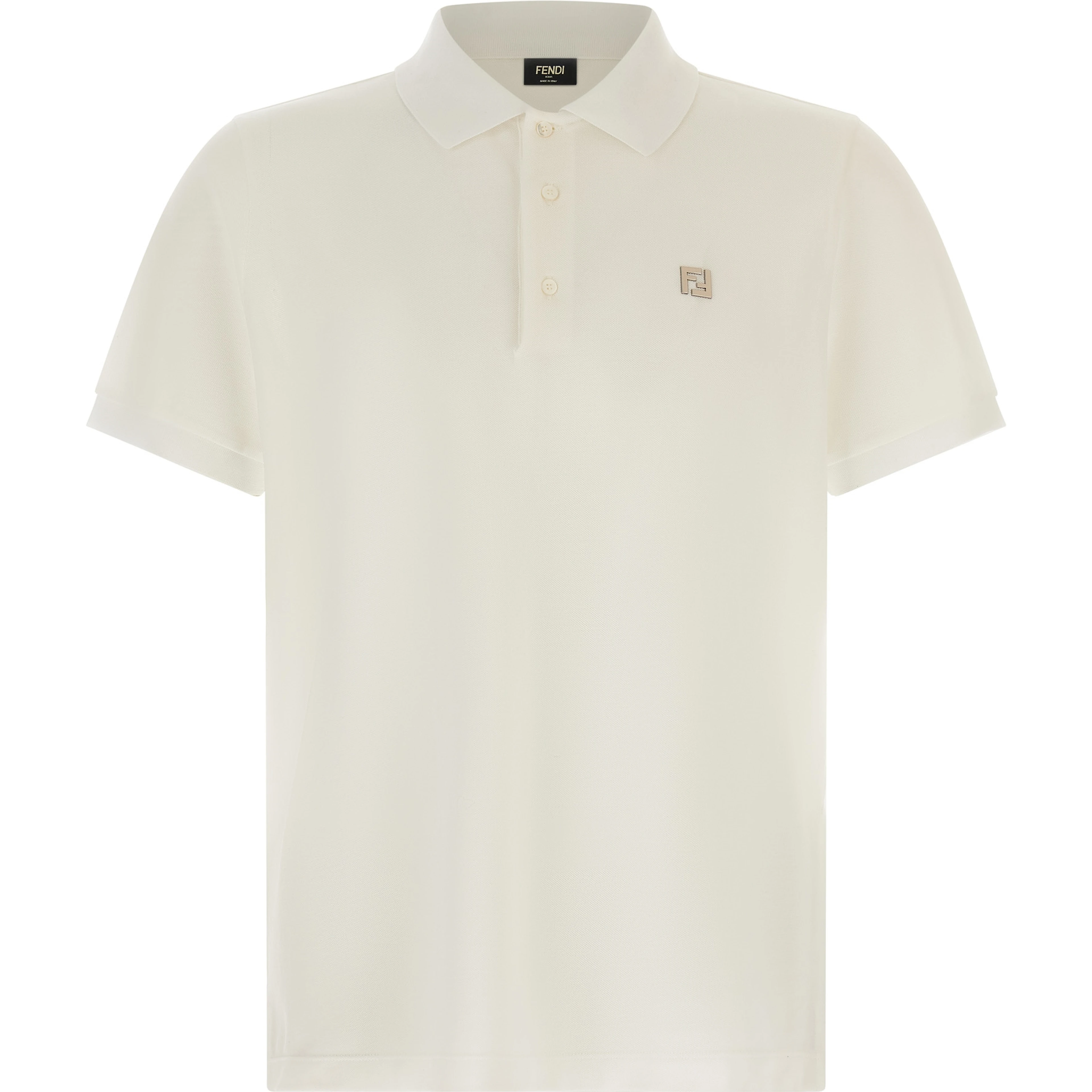 White Cotton Polo Shirt