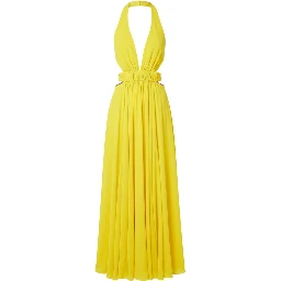 Yellow Viscose Women Dress