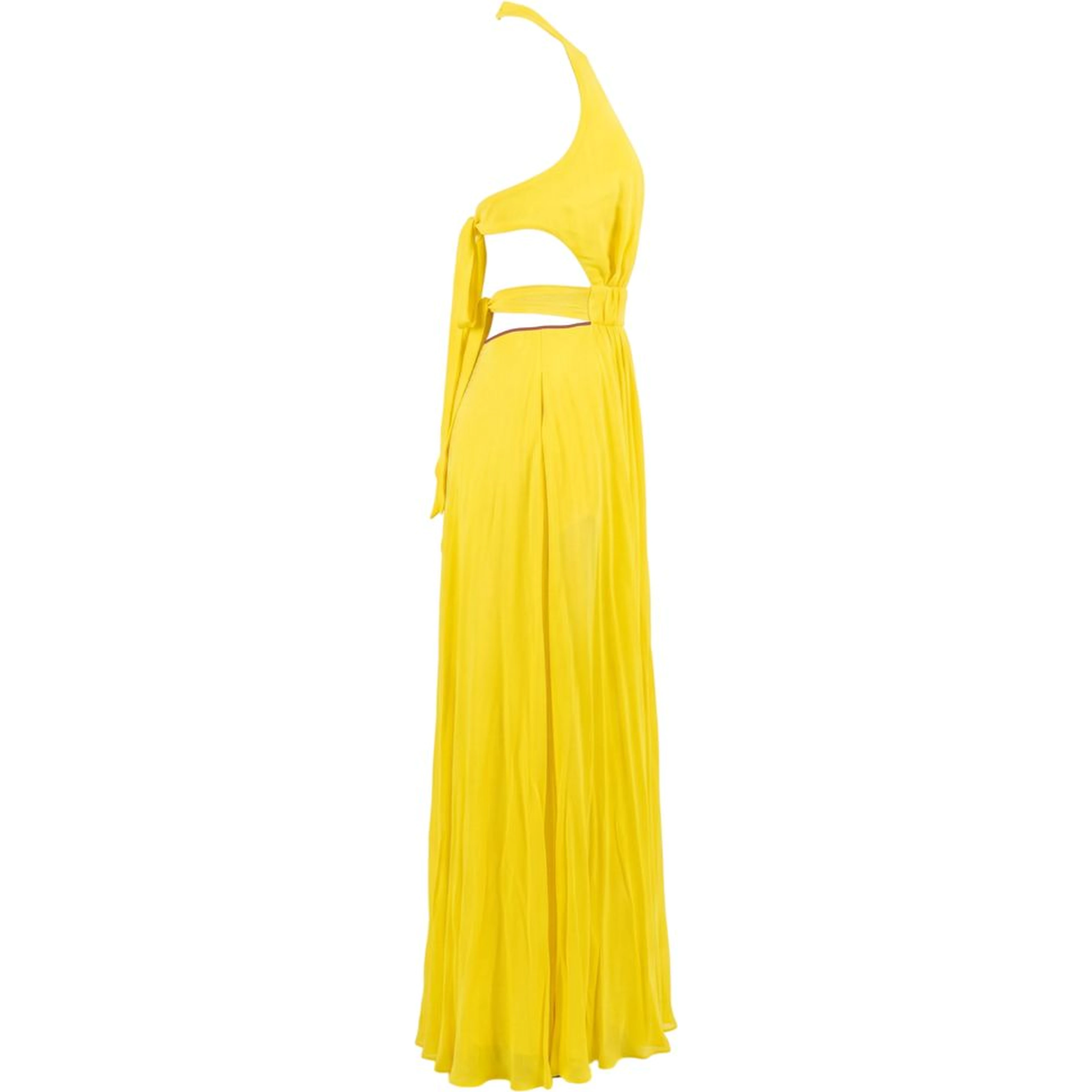 Yellow Viscose Women Dress