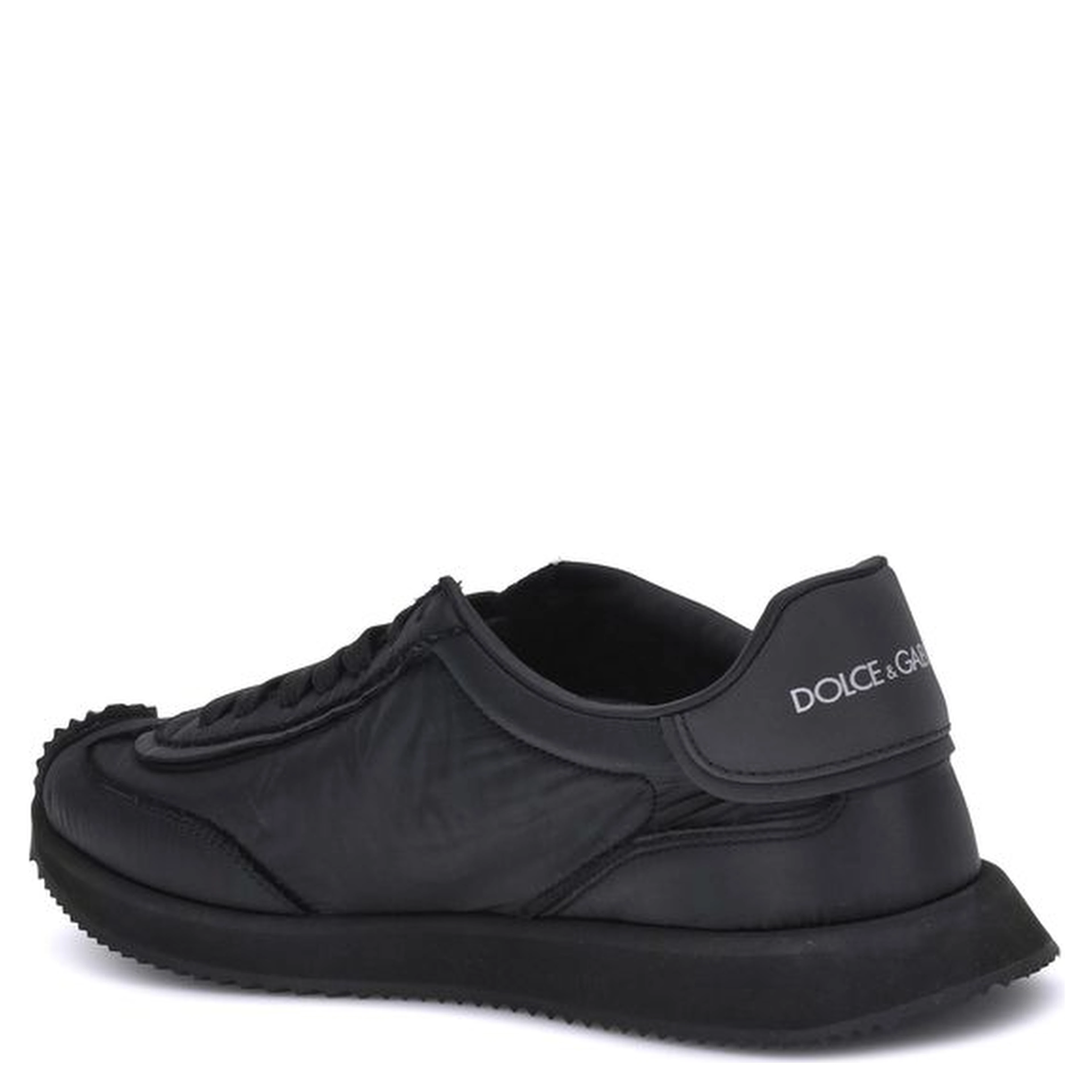 Black Fabric Athletic Sneakers