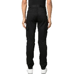 Black Cotton Cargo Pants