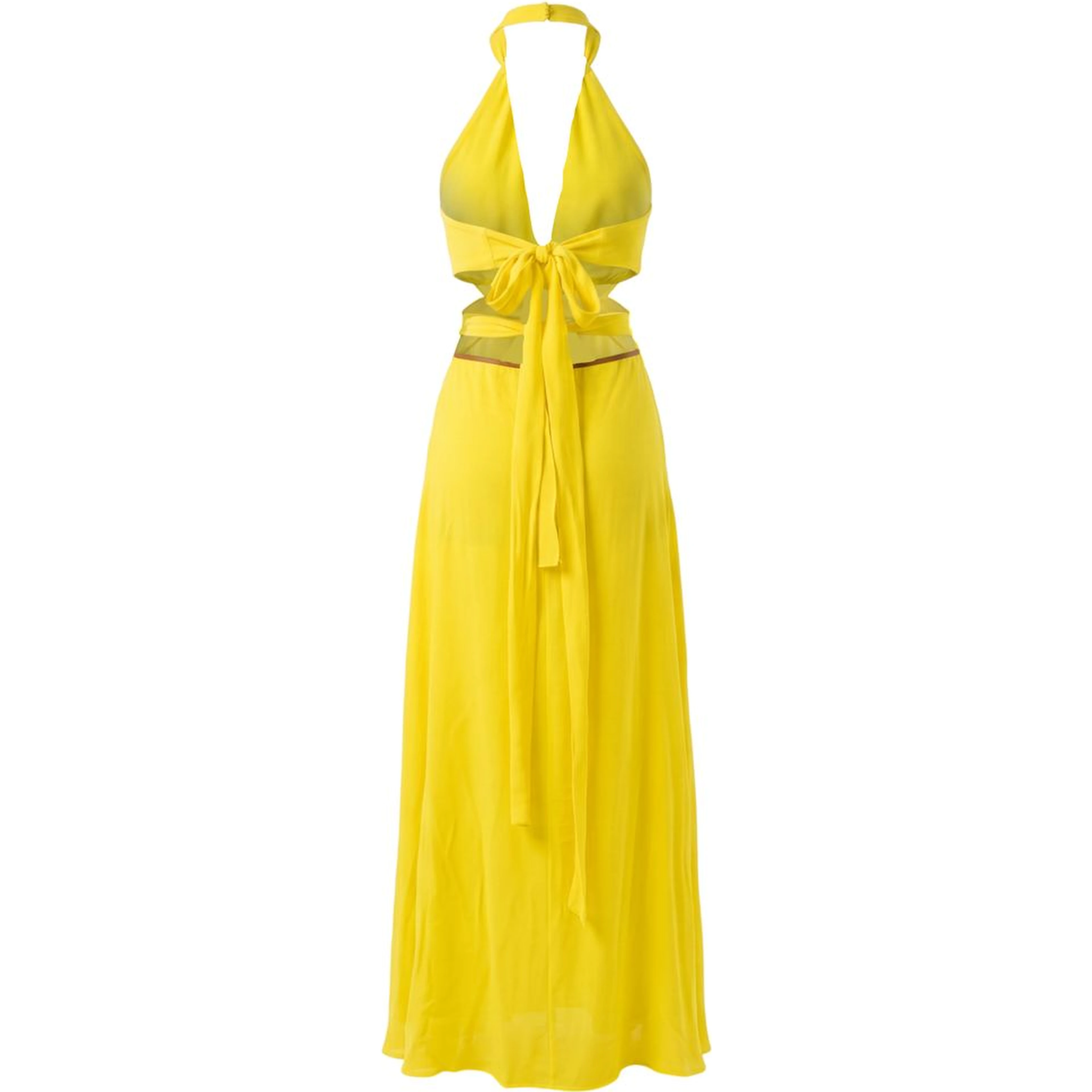 Yellow Viscose Women Dress
