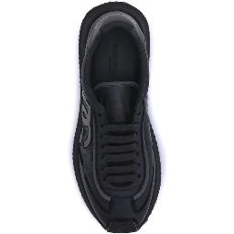 Black Fabric Athletic Sneakers