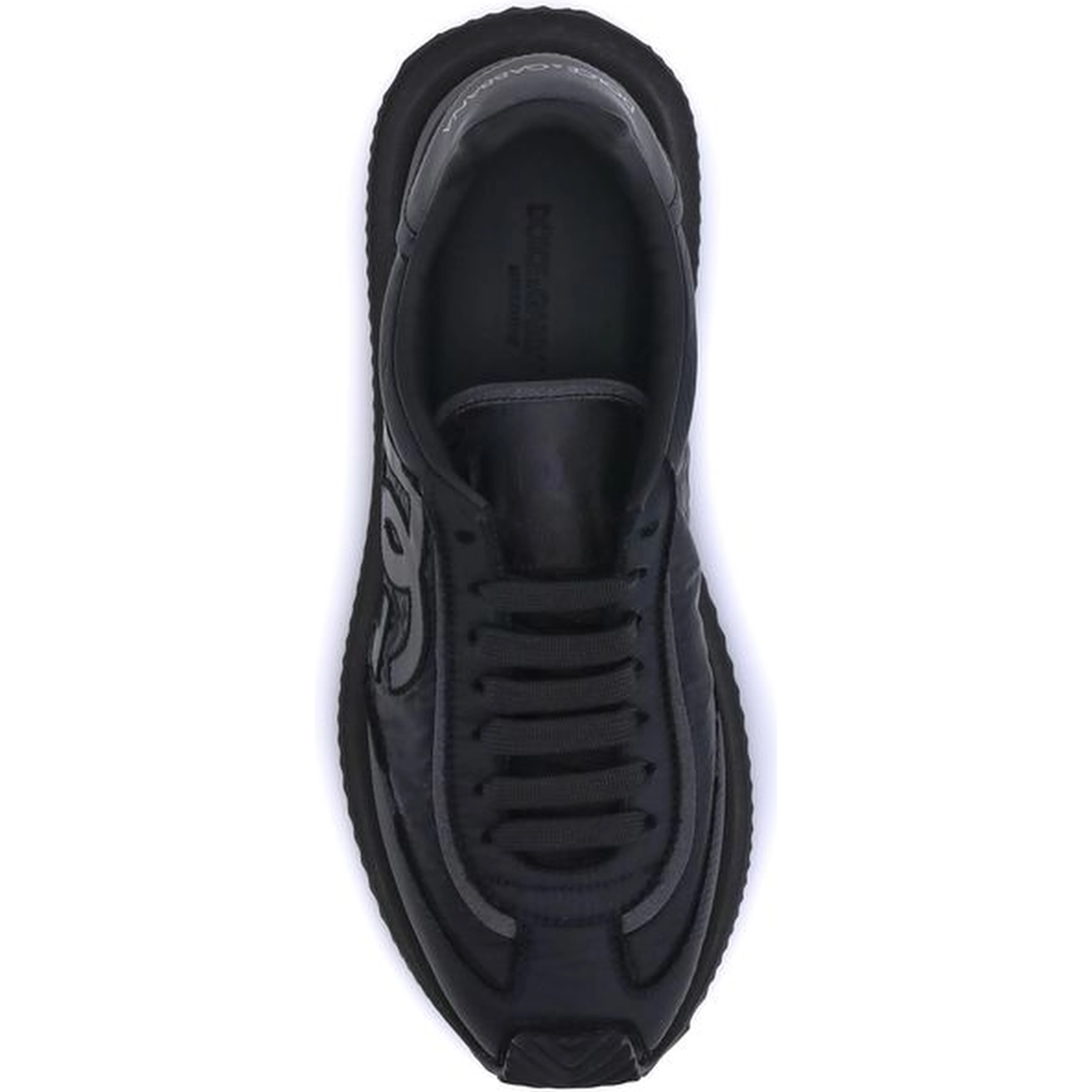 Black Fabric Athletic Sneakers