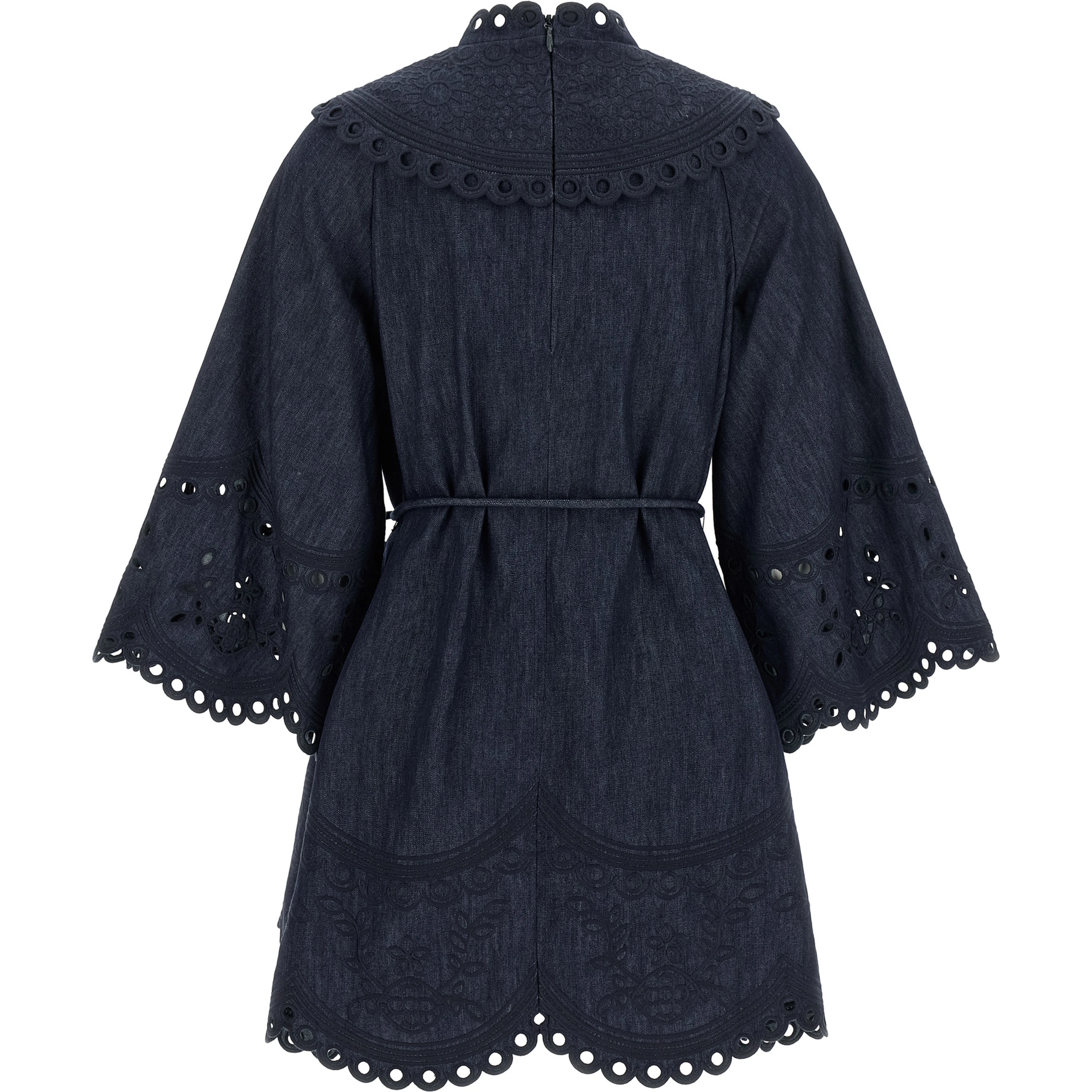 Blue Cotton Short Dress
