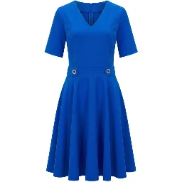 Blue Poliestere Women Dress