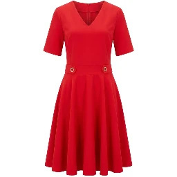 Red Poliestere Women Dress