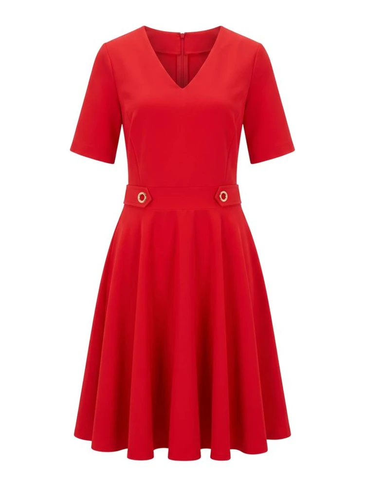 Red Poliestere Women Dress
