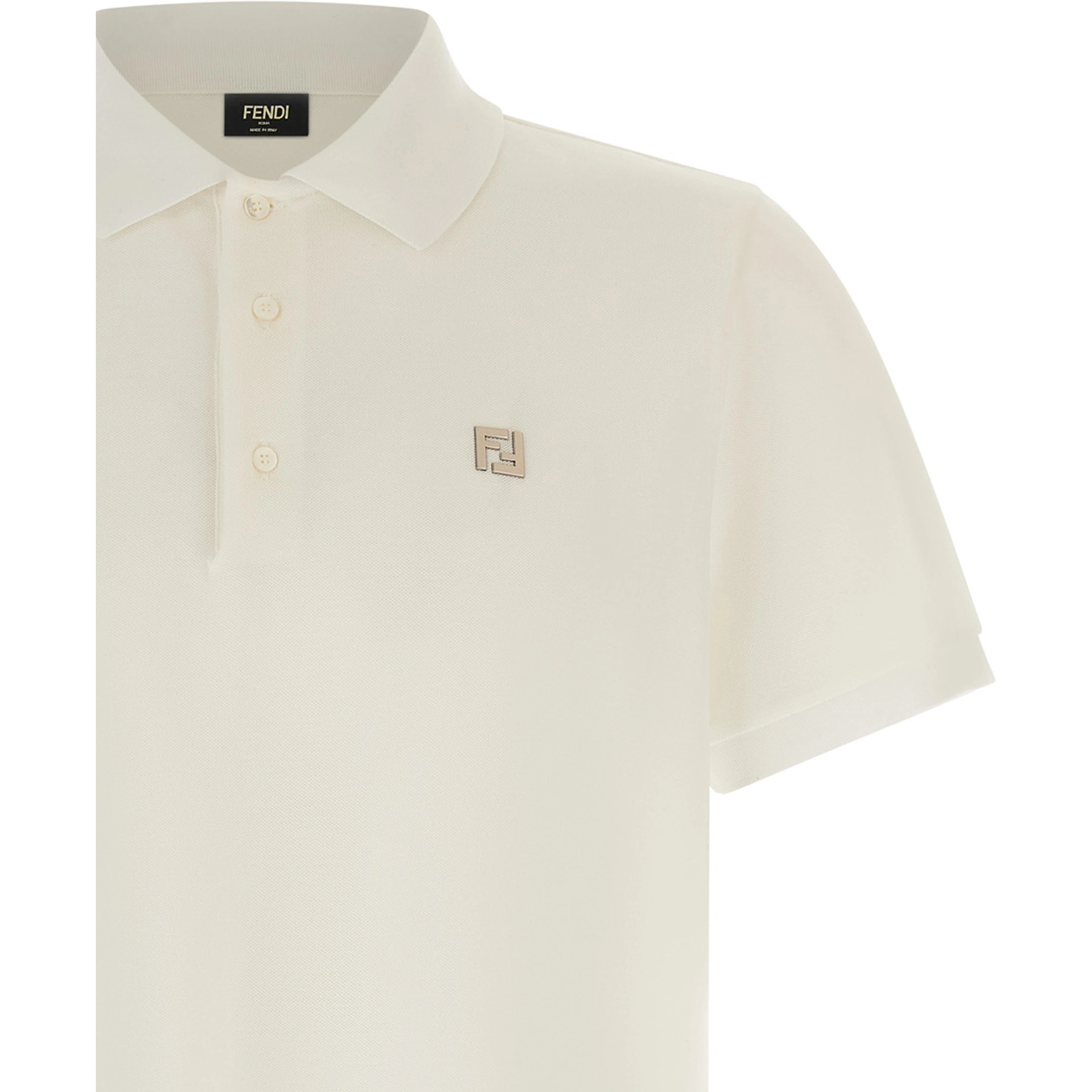 White Cotton Polo Shirt