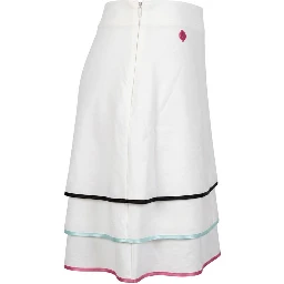 White Viscose Women Skirt