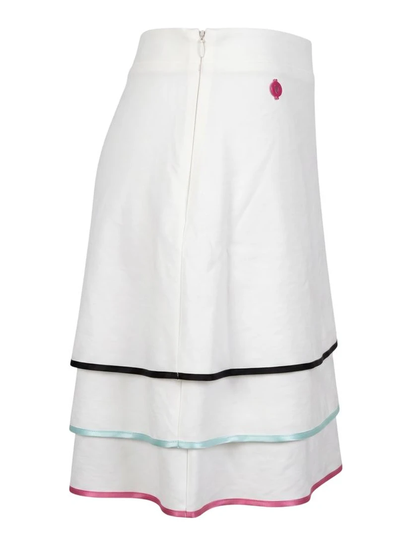 White Viscose Women Skirt