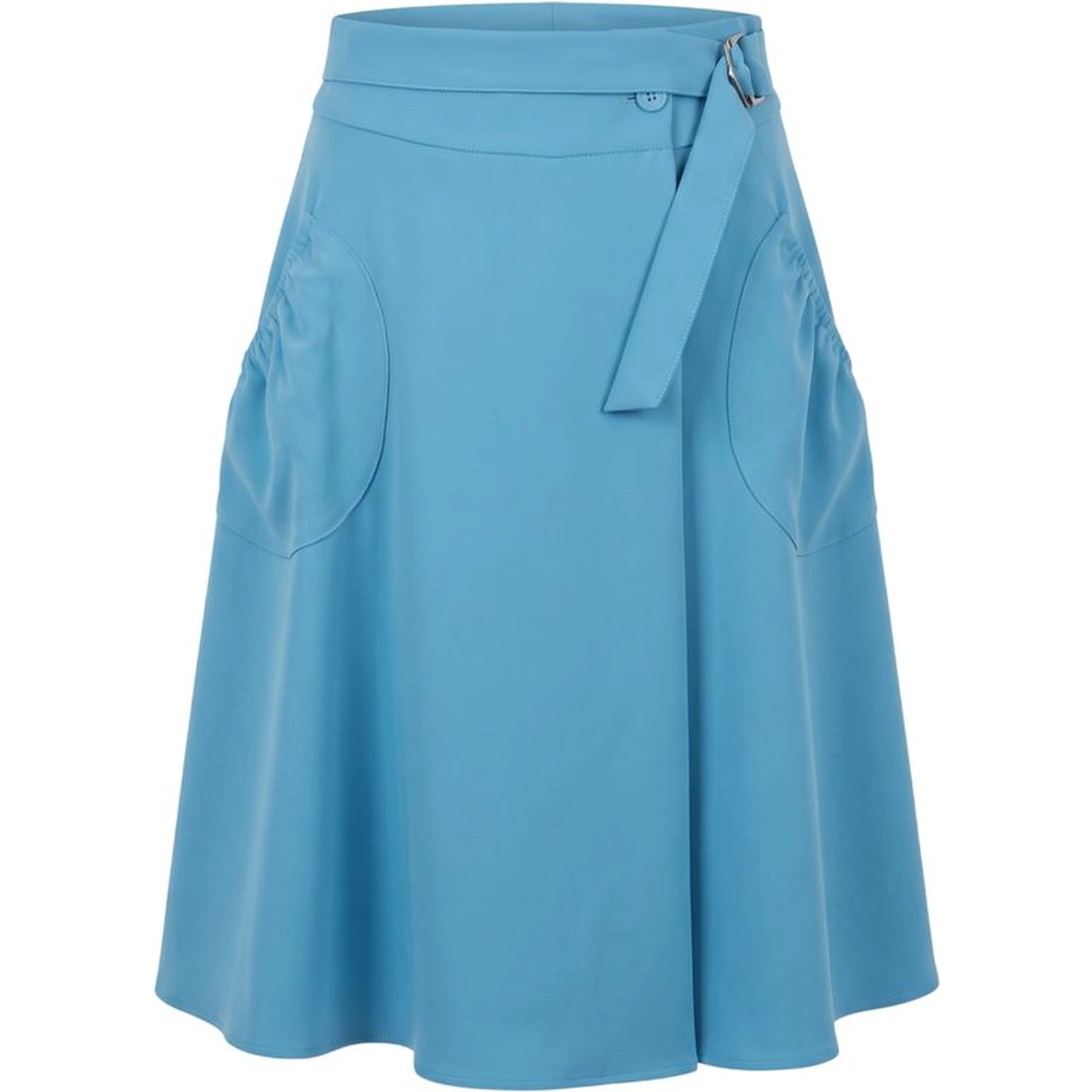 Blue Polyester Women Skirt