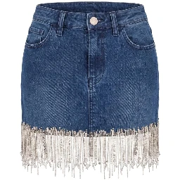 Blue Denim Women Skirt