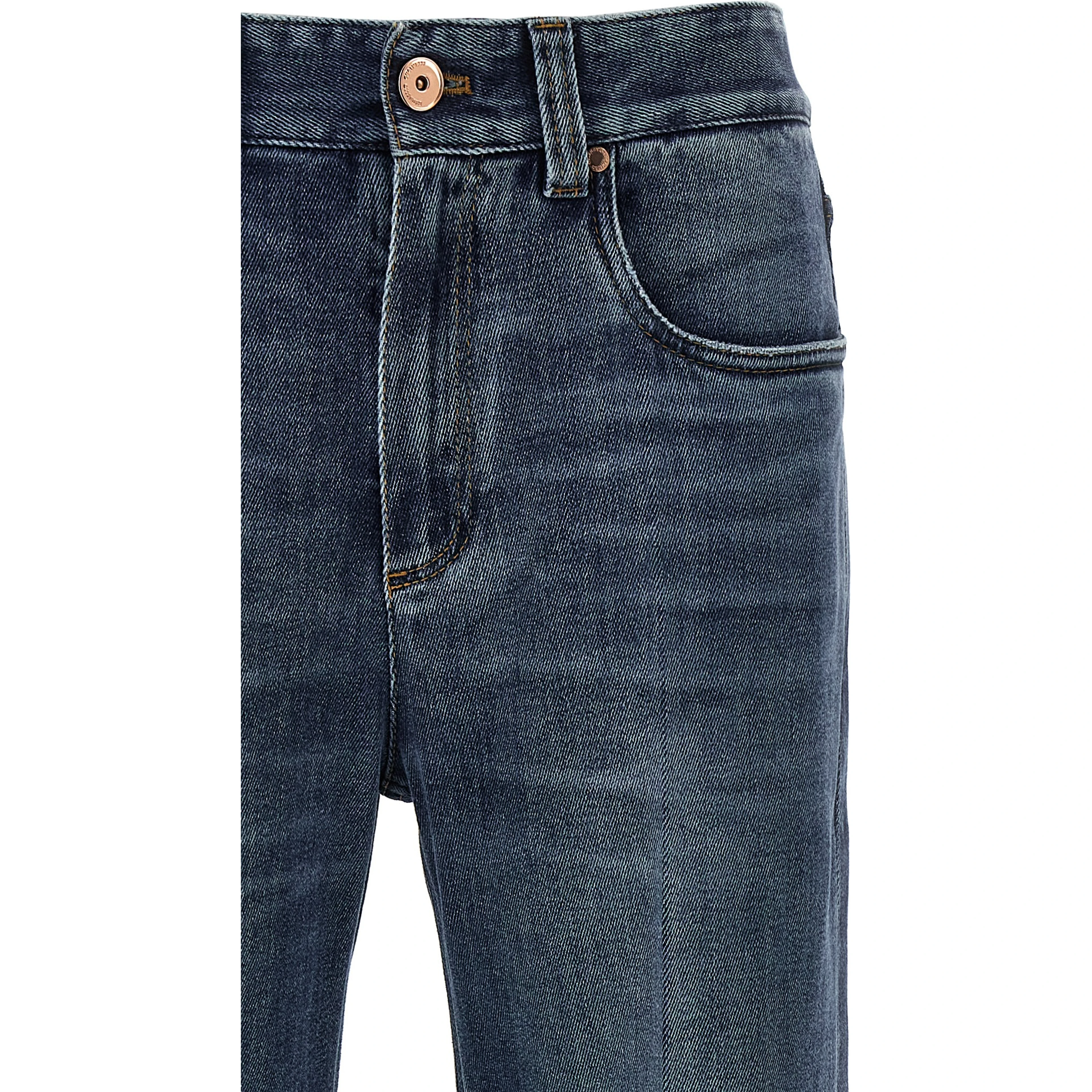 Blue Cotton Relaxed Fit Jeans