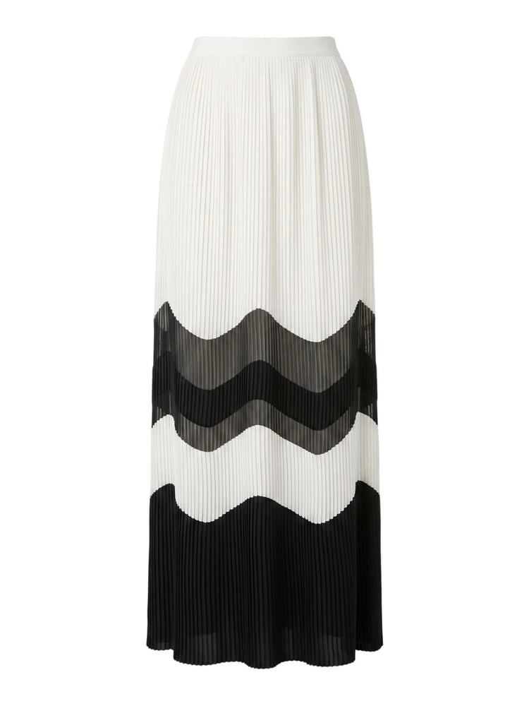 White Polyester Women Skirt