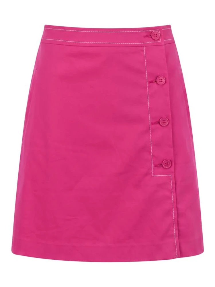 Pink Cotton Women Skirt
