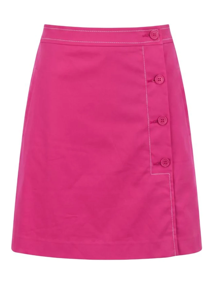 Pink Cotton Women Skirt
