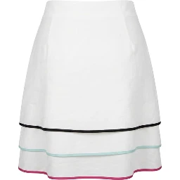 White Viscose Women Skirt