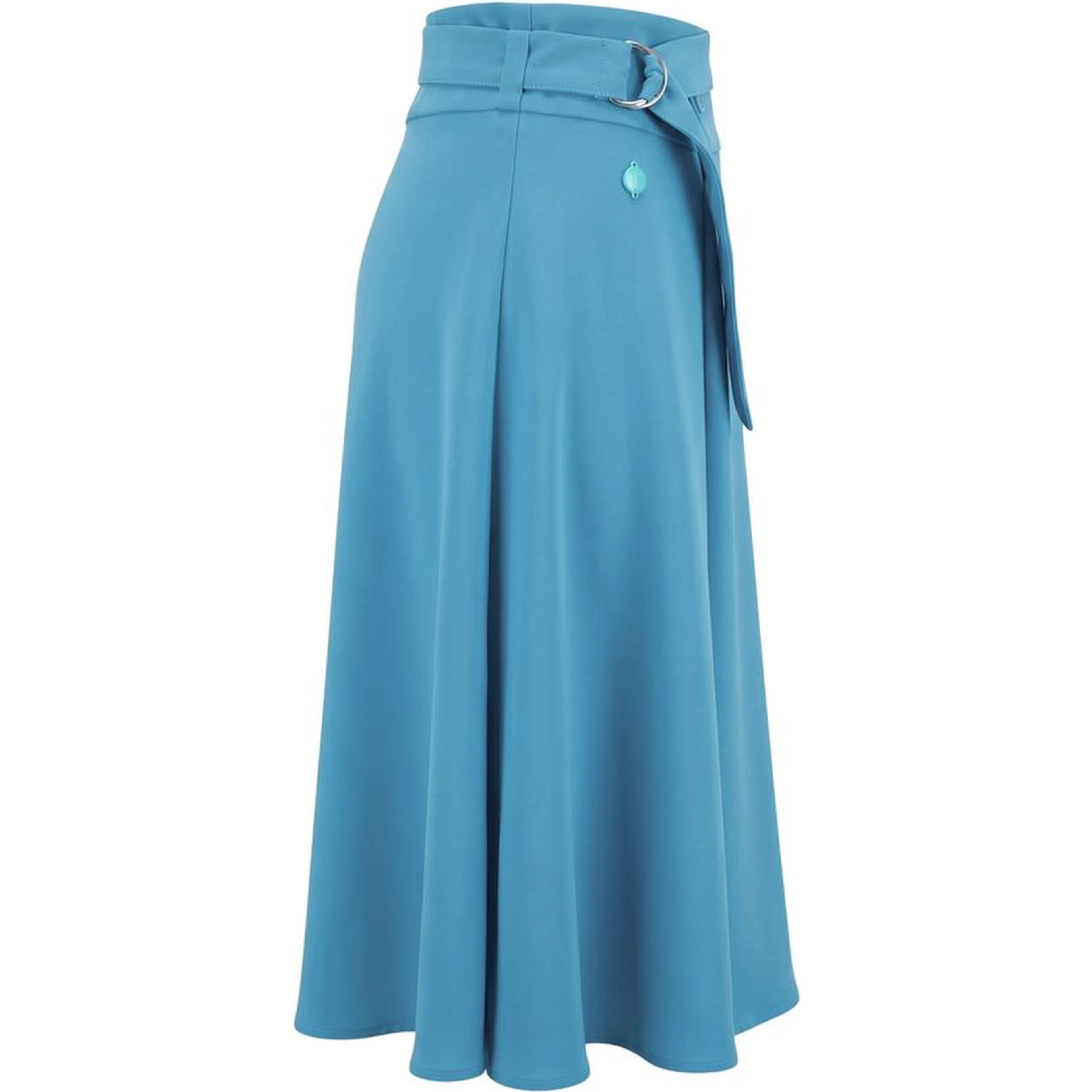 Blue Polyester Women Skirt