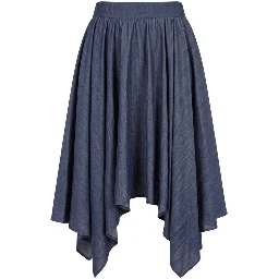 Blue Denim Women Skirt