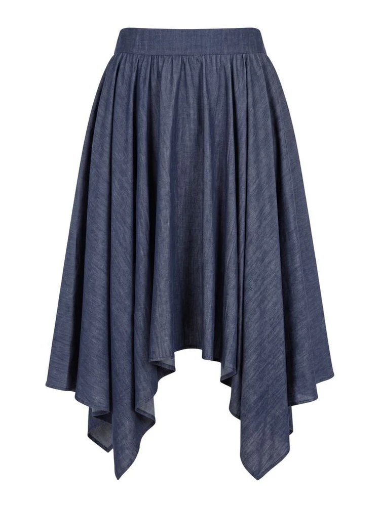 Blue Denim Women Skirt
