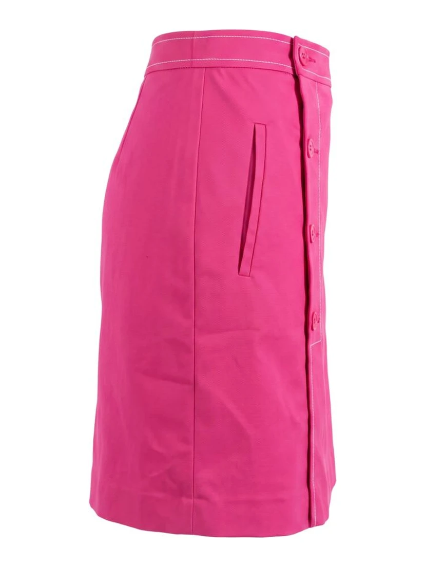 Pink Cotton Women Skirt