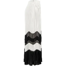 White Polyester Women Skirt