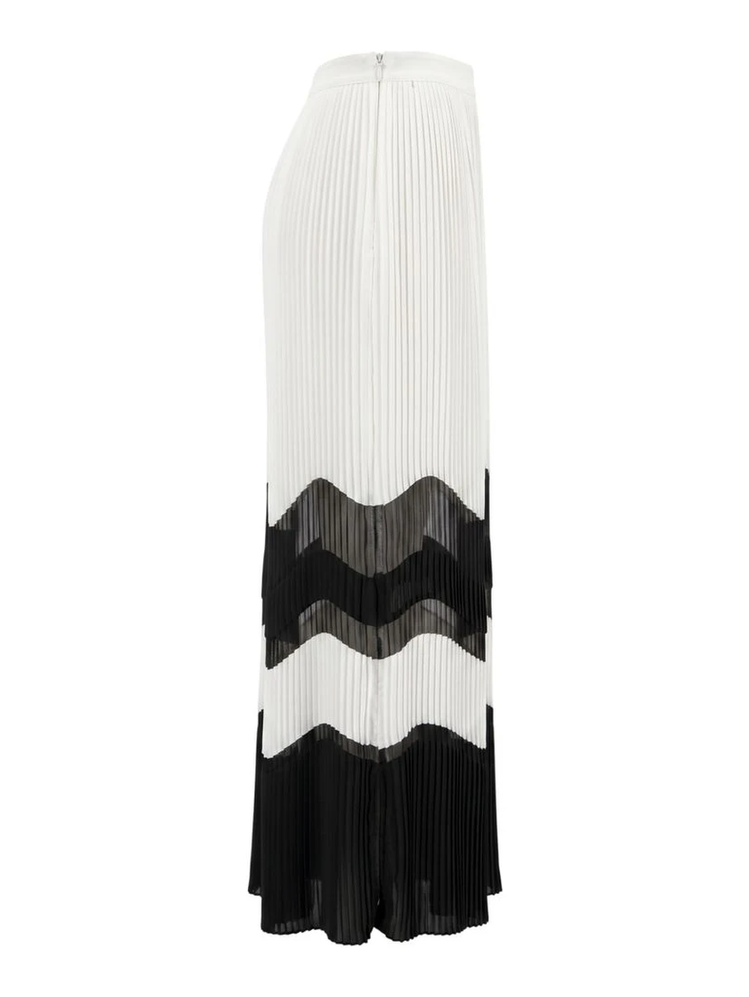 White Polyester Women Skirt
