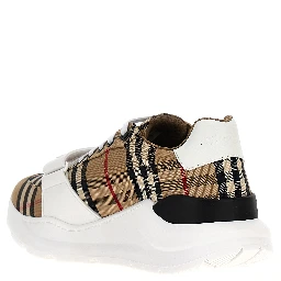 Beige Cotton Athletic Sneakers