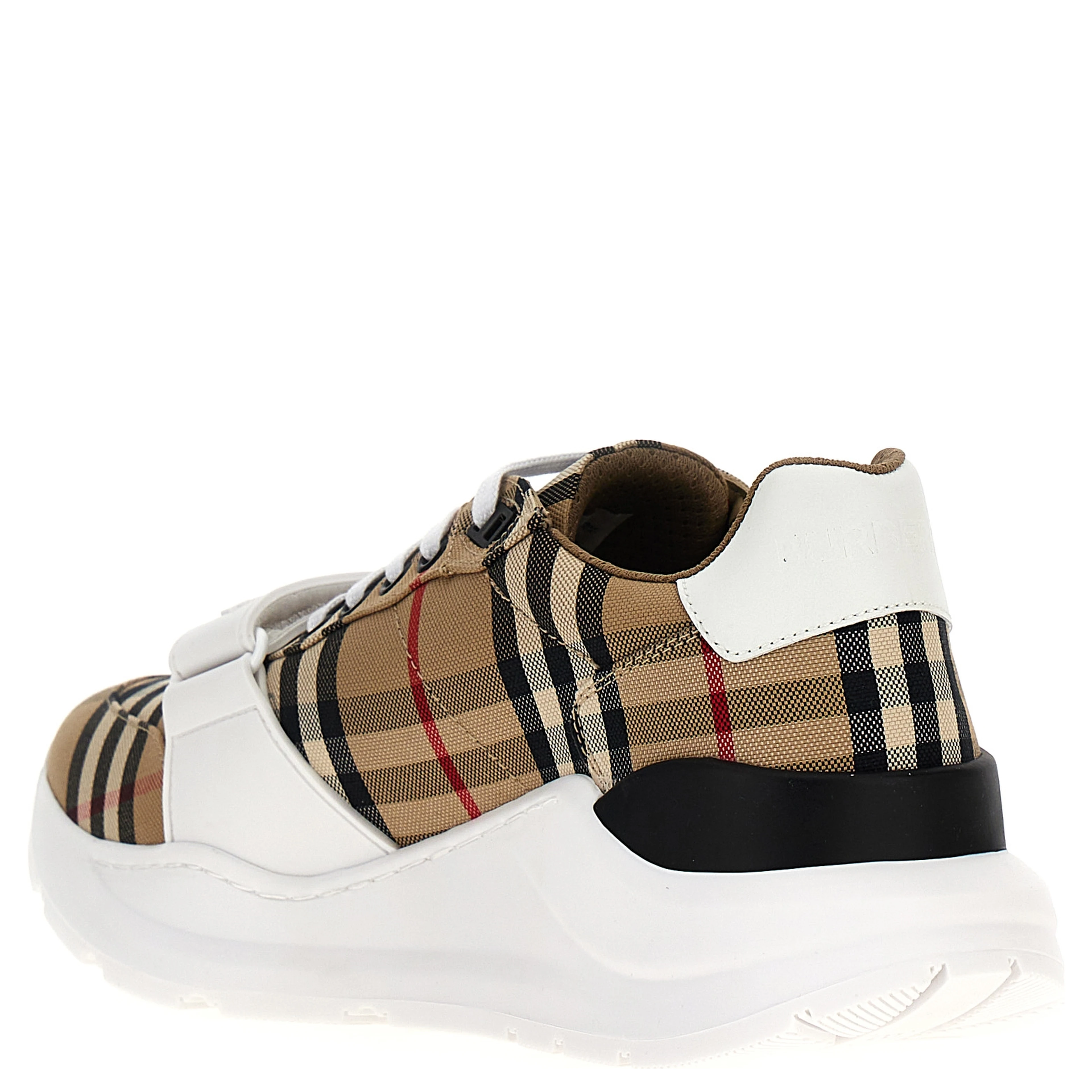 Beige Cotton Athletic Sneakers
