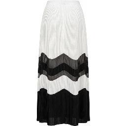 White Polyester Women Skirt