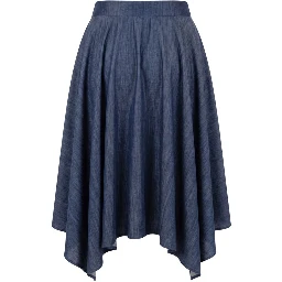 Blue Denim Women Skirt