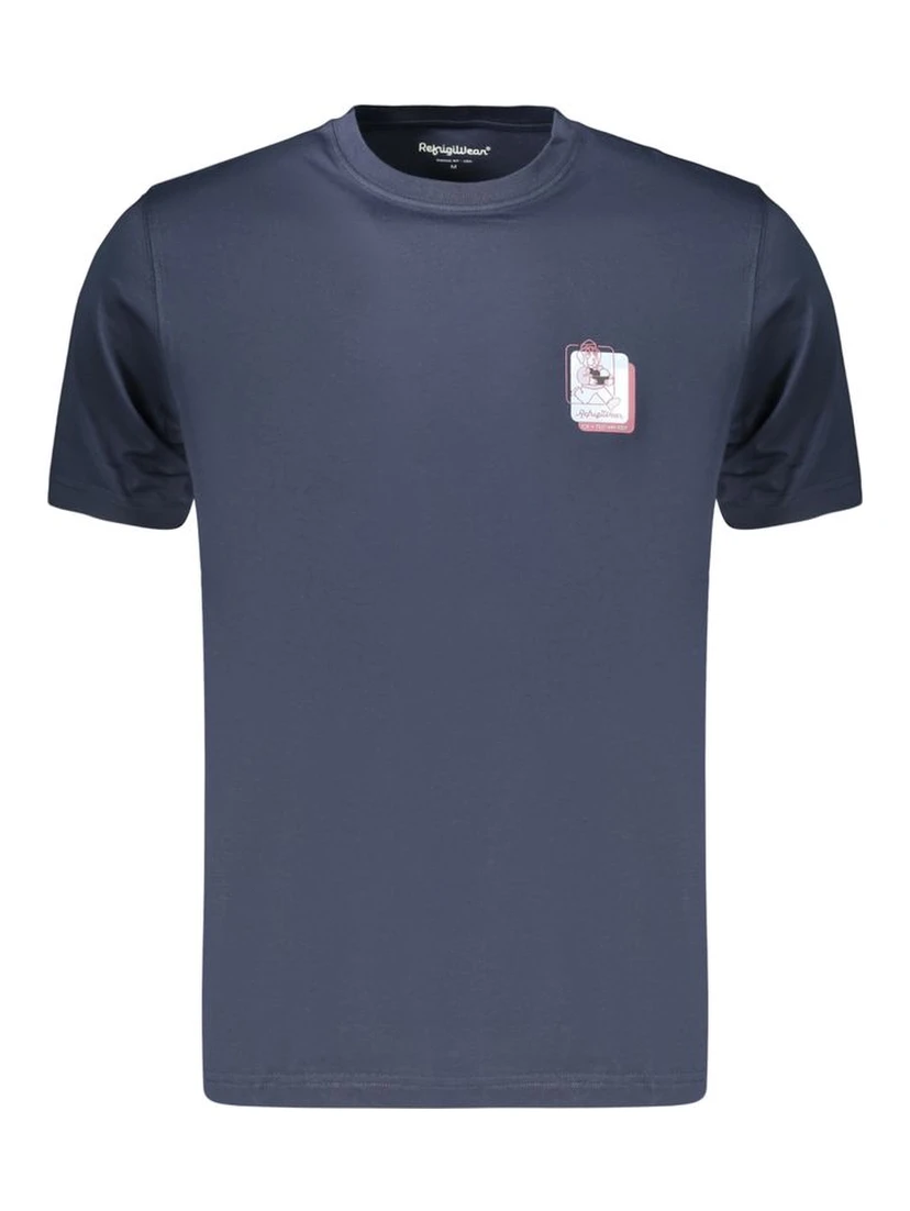 Blue Cotton Men's T-Shirt