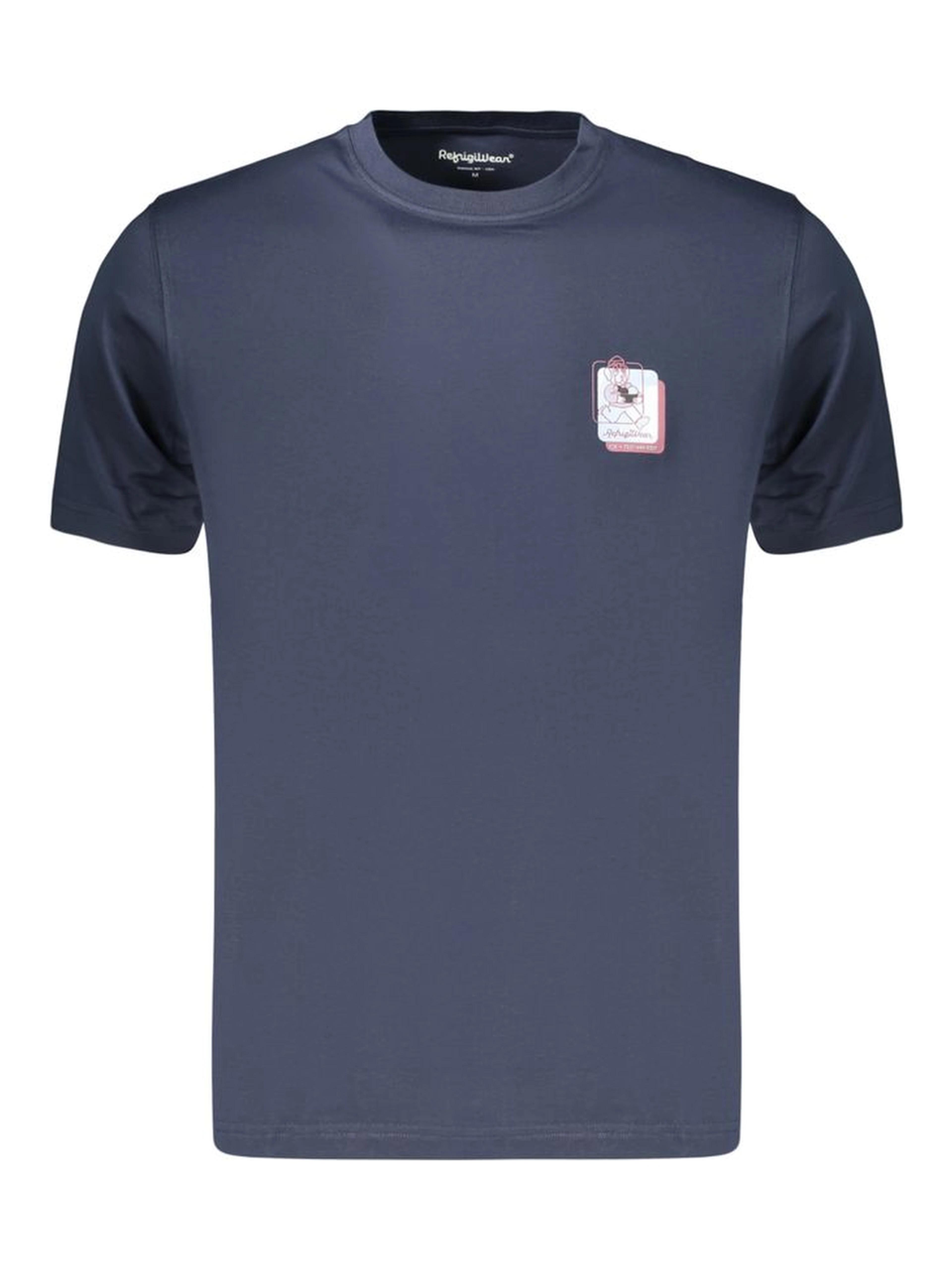 Blue Cotton Men's T-Shirt