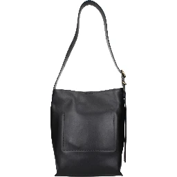 Black Leather Crossbody Bag