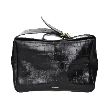 Black Leather Crossbody Bag