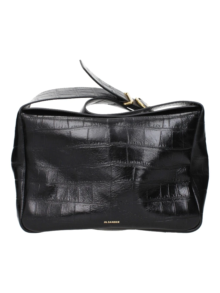 Black Leather Crossbody Bag