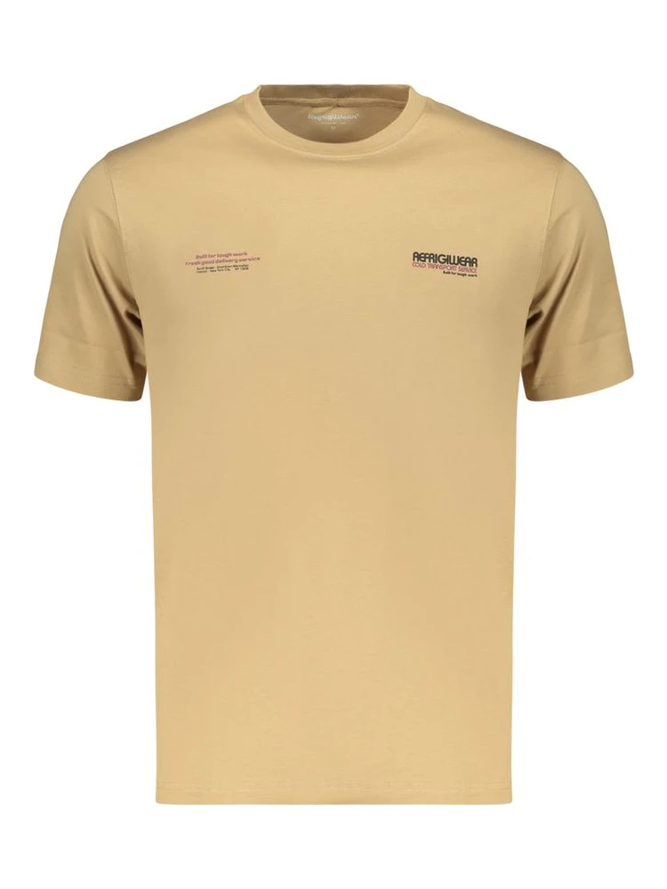 Brown Cotton Men's T-Shirt