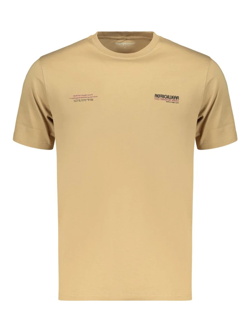 Brown Cotton Men's T-Shirt