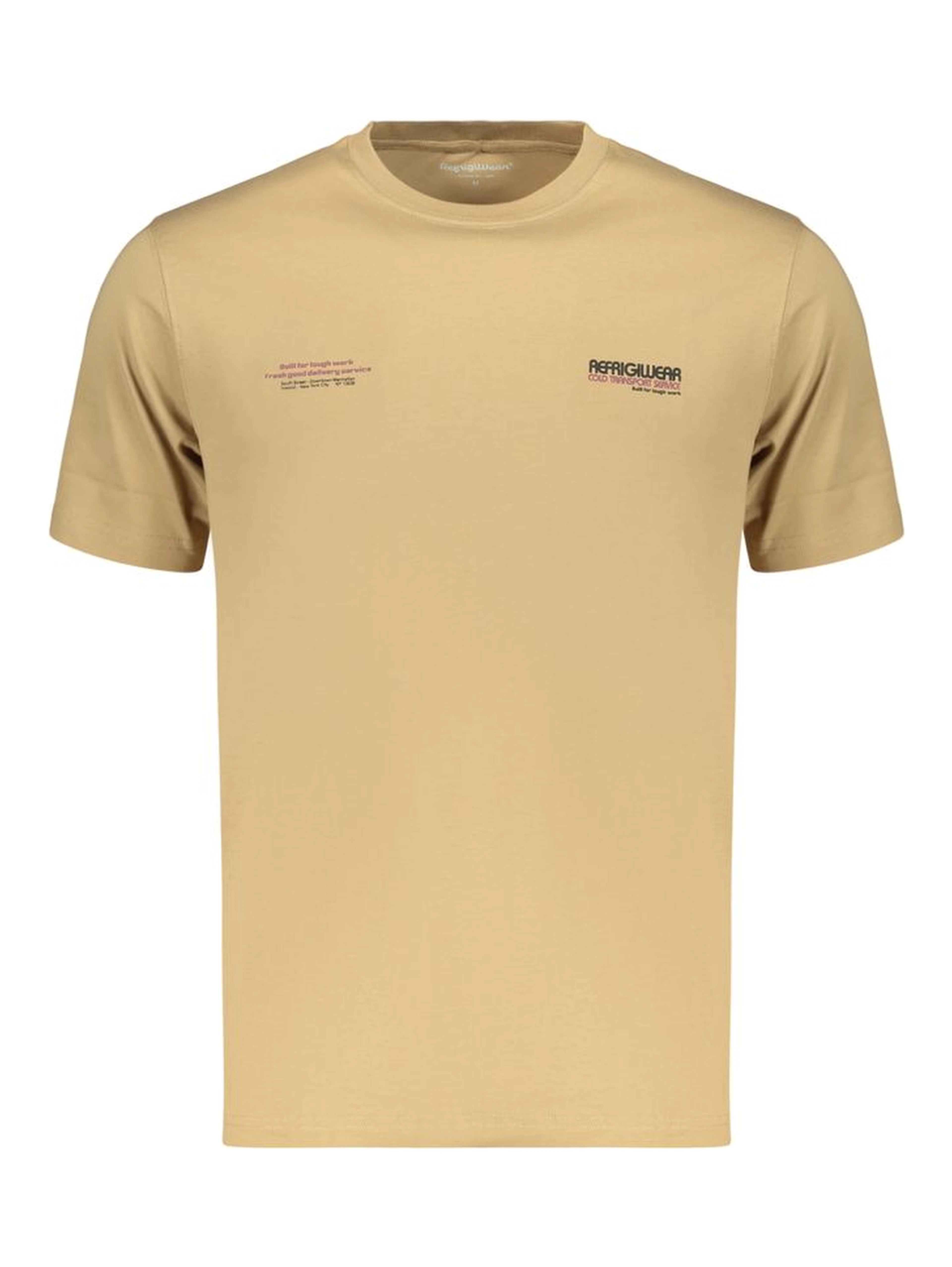Brown Cotton Men's T-Shirt